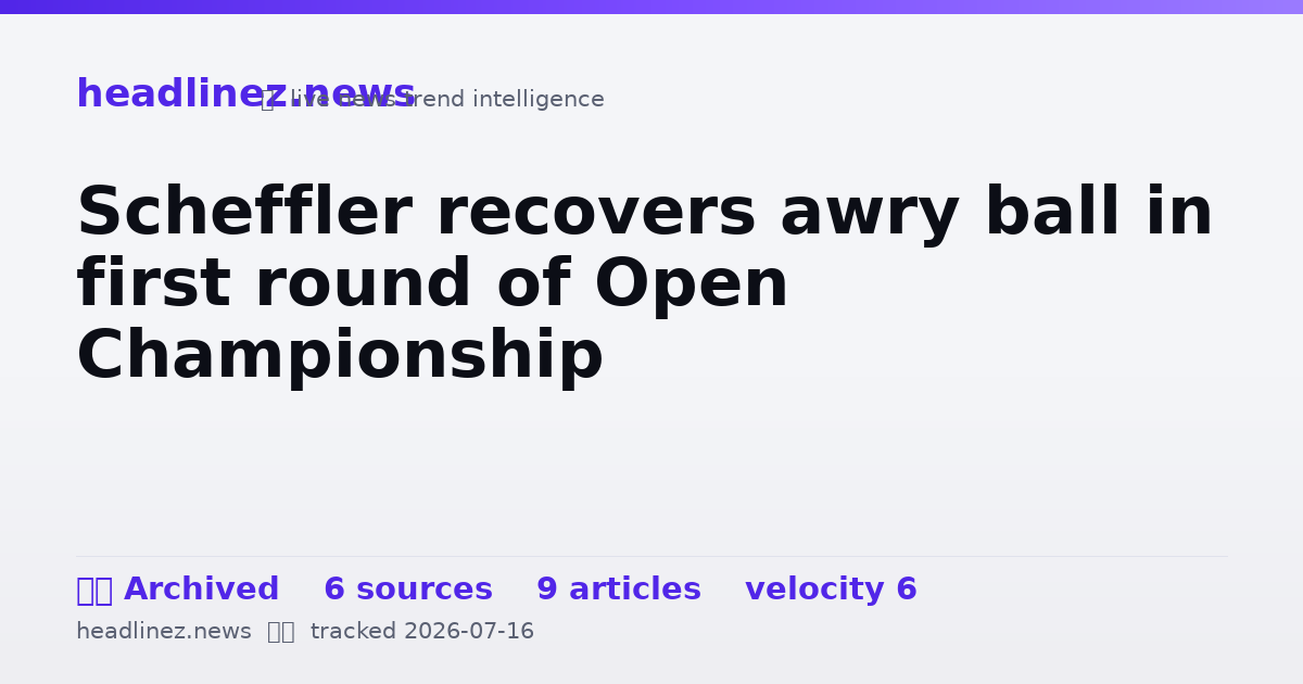 Visual summary for Scheffler recovers awry ball in first round of Open Championship