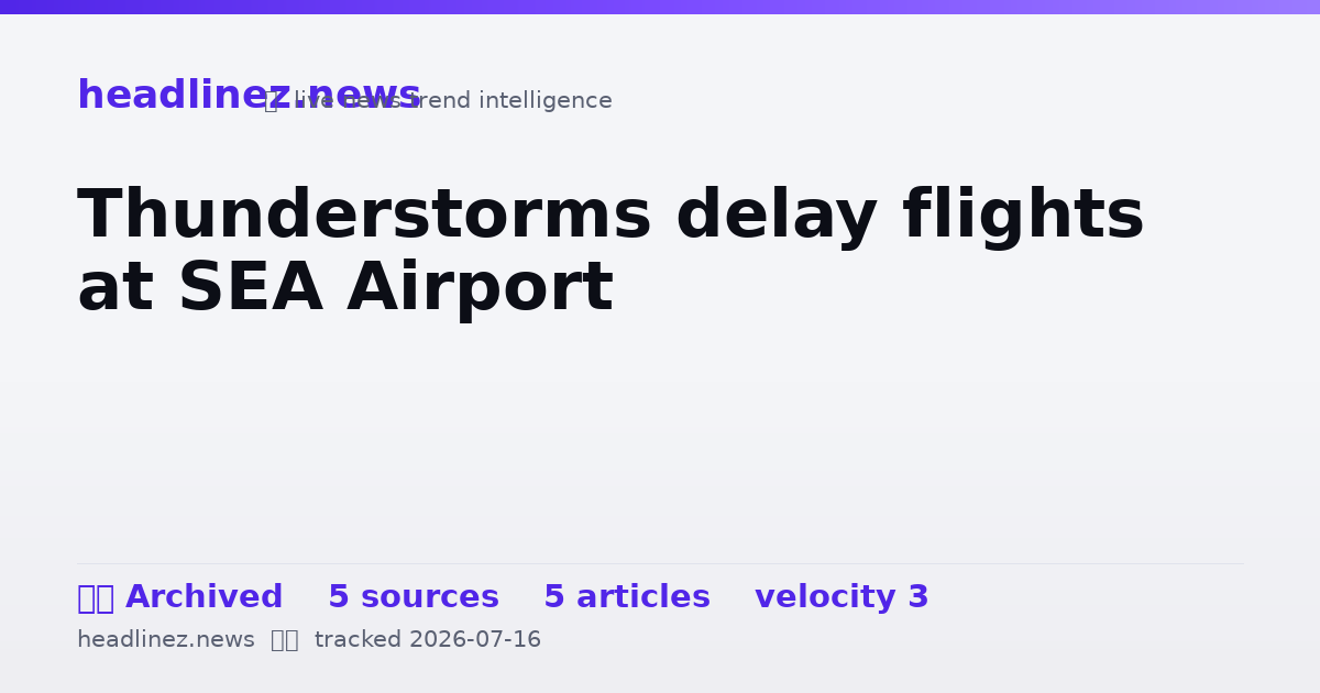 Visual summary for Thunderstorms delay flights at SEA Airport