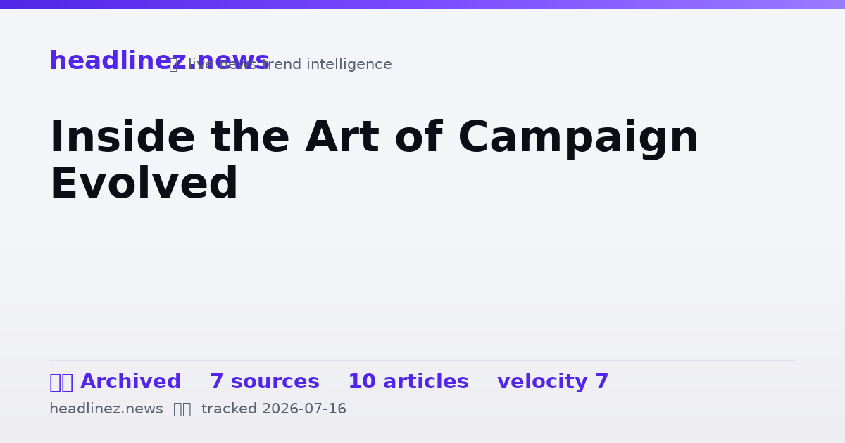 Visual summary for Inside the Art of Campaign Evolved