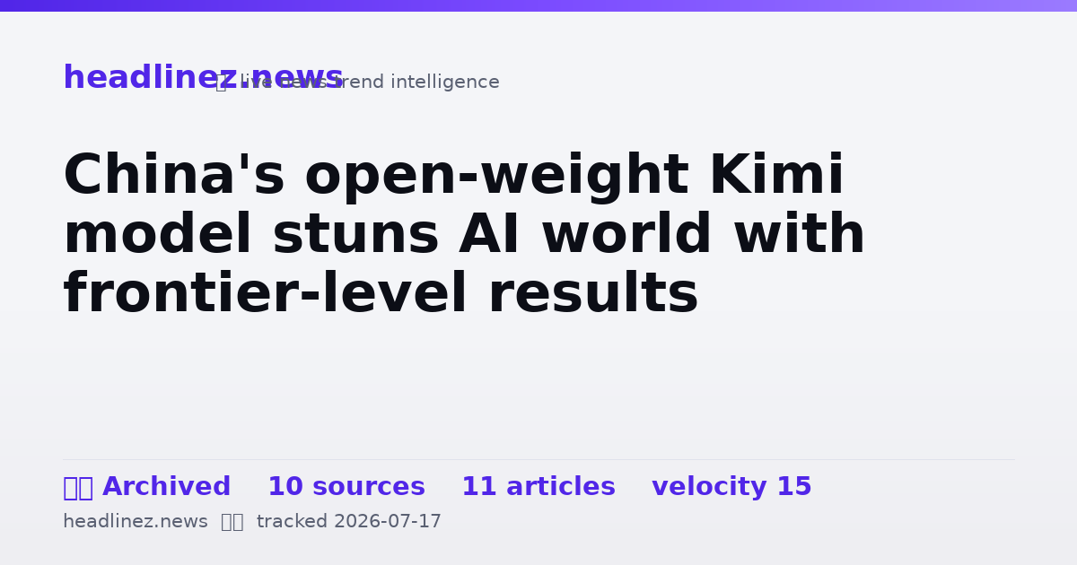 Visual summary for China's open-weight Kimi model stuns AI world with frontier-level results