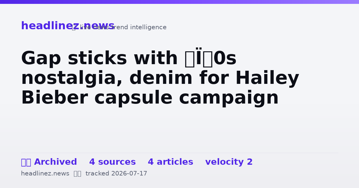 Visual summary for Gap sticks with ‘90s nostalgia, denim for Hailey Bieber capsule campaign