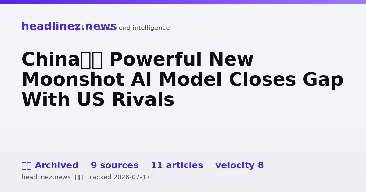 Visual summary for China’s Powerful New Moonshot AI Model Closes Gap With US Rivals