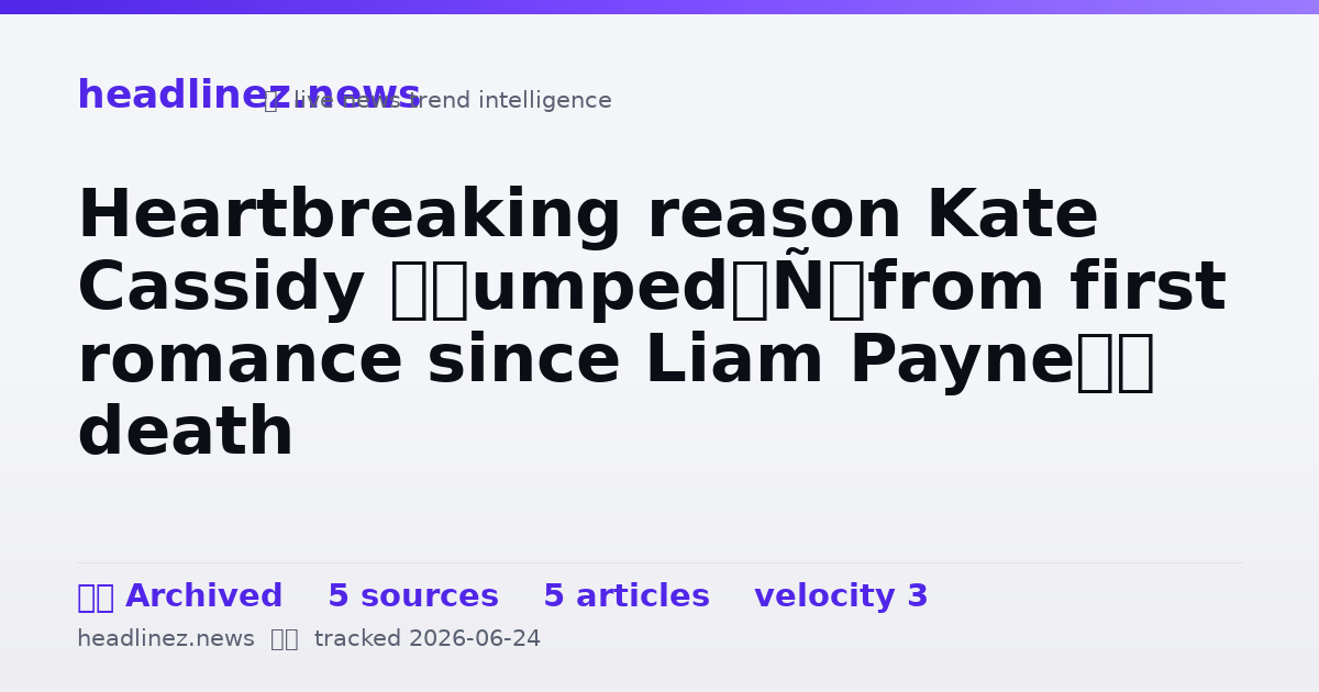 Visual summary for Heartbreaking reason Kate Cassidy ‘dumped’ from first romance since Liam Payne’s death