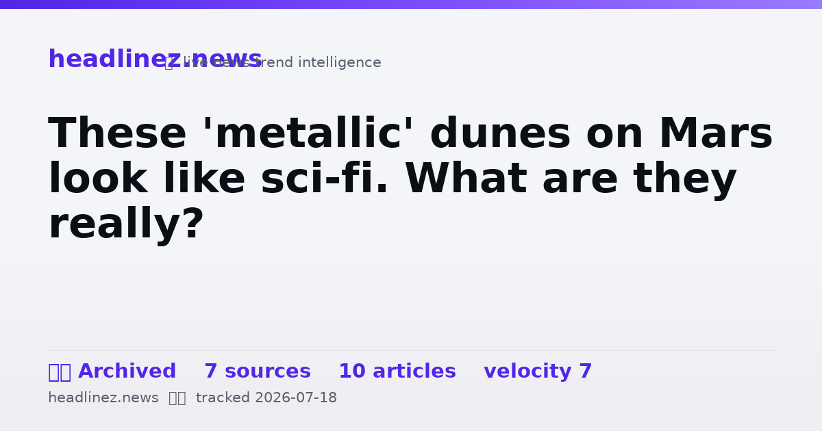 Visual summary for These 'metallic' dunes on Mars look like sci-fi. What are they really?