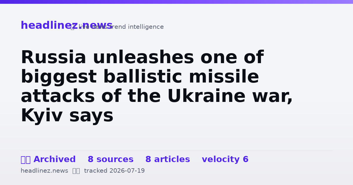 Visual summary for Russia unleashes one of biggest ballistic missile attacks of the Ukraine war, Kyiv says