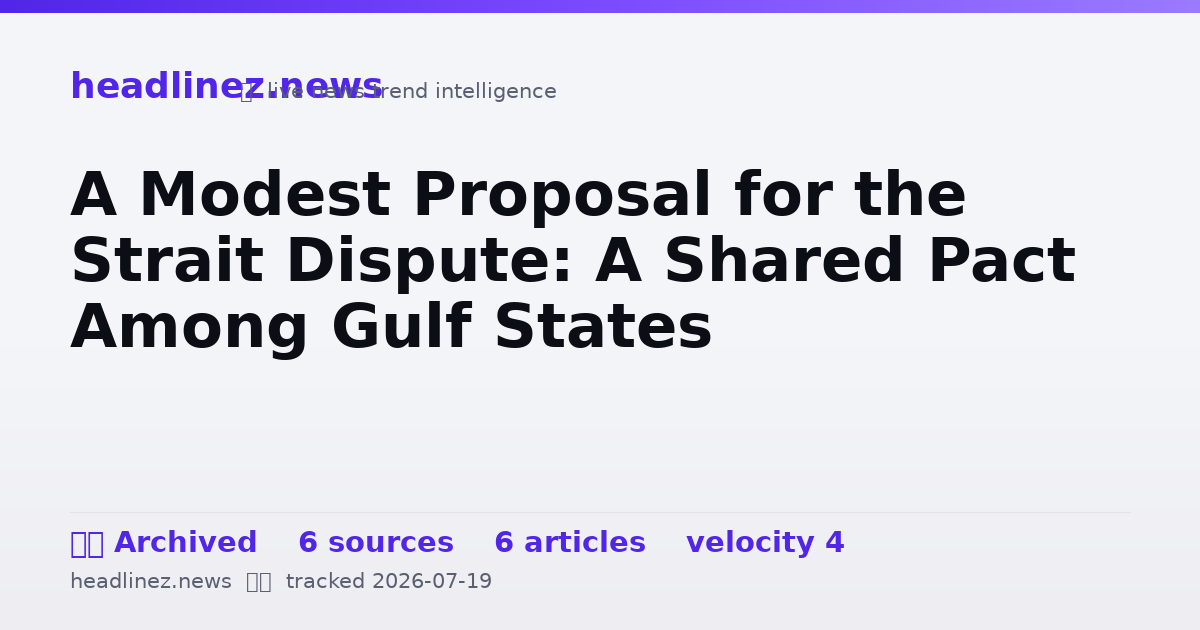 Visual summary for A Modest Proposal for the Strait Dispute: A Shared Pact Among Gulf States