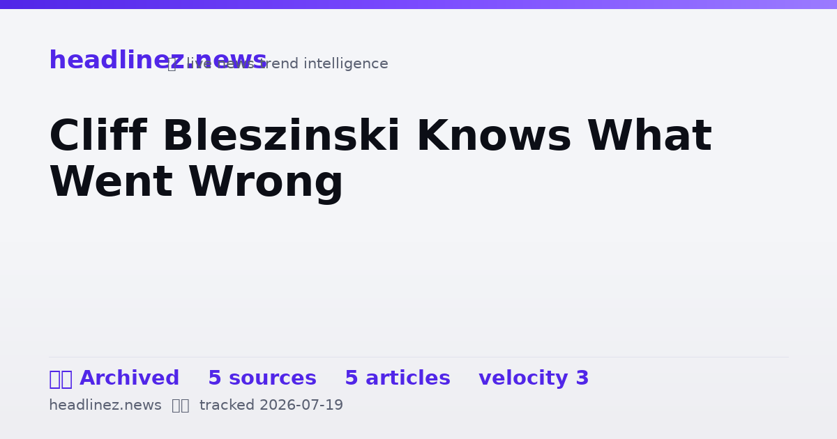 Visual summary for Cliff Bleszinski Knows What Went Wrong