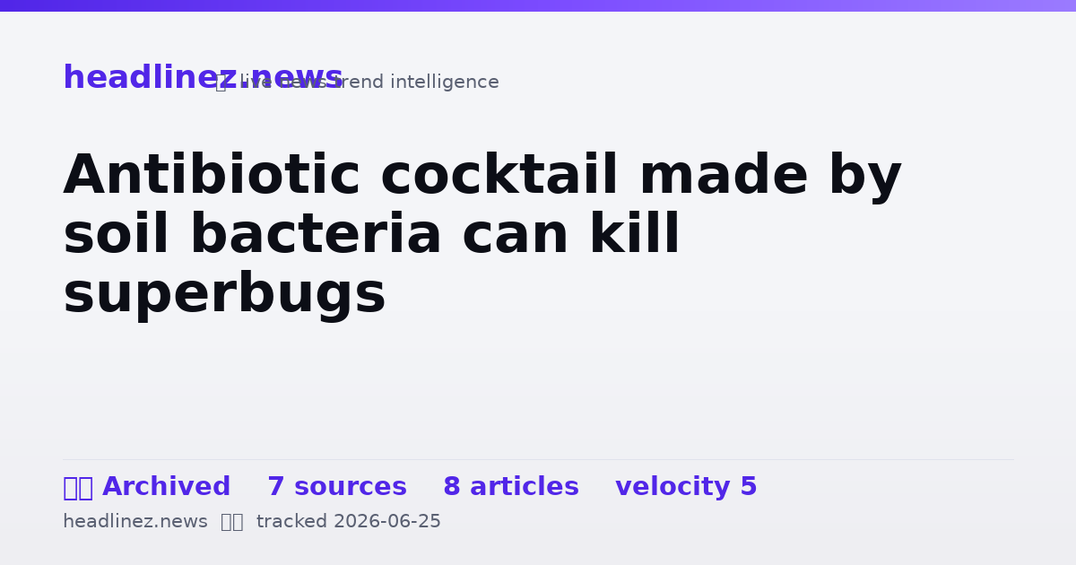 Visual summary for Antibiotic cocktail made by soil bacteria can kill superbugs