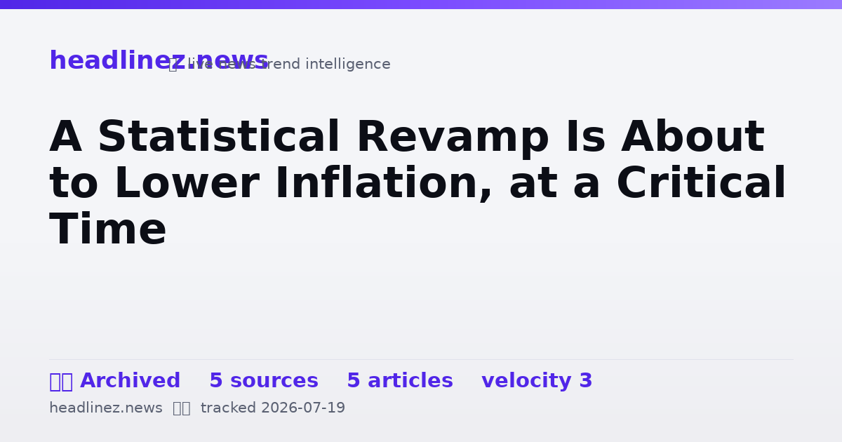 Visual summary for A Statistical Revamp Is About to Lower Inflation, at a Critical Time