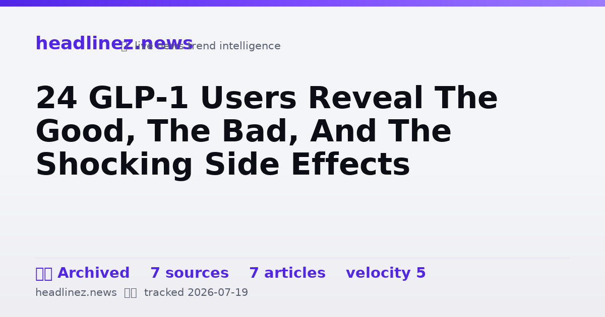 Visual summary for 24 GLP-1 Users Reveal The Good, The Bad, And The Shocking Side Effects