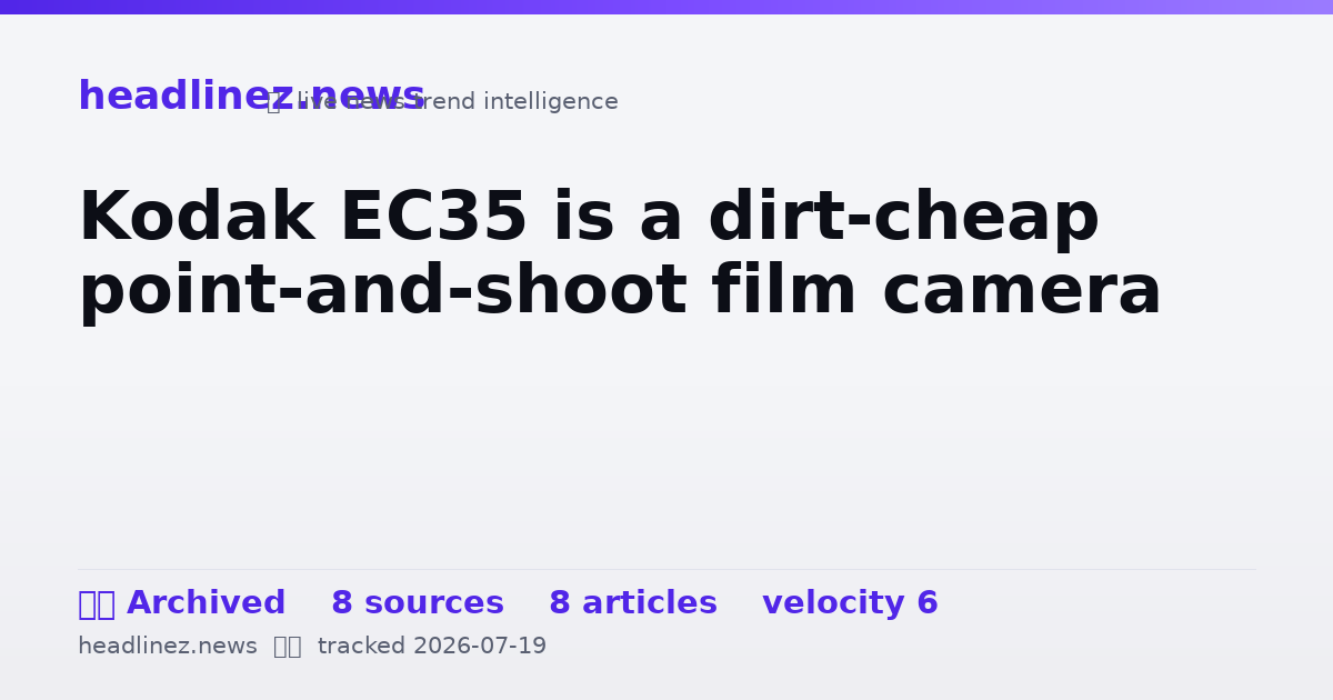 Visual summary for Kodak EC35 is a dirt-cheap point-and-shoot film camera