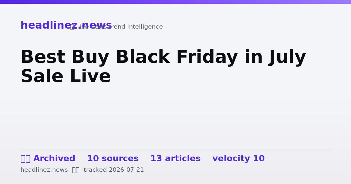 Visual summary for Best Buy Black Friday in July Sale Live