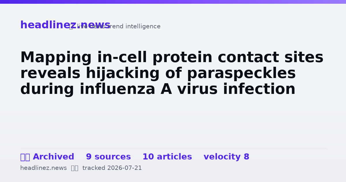 Visual summary for Mapping in-cell protein contact sites reveals hijacking of paraspeckles during influenza A virus infection