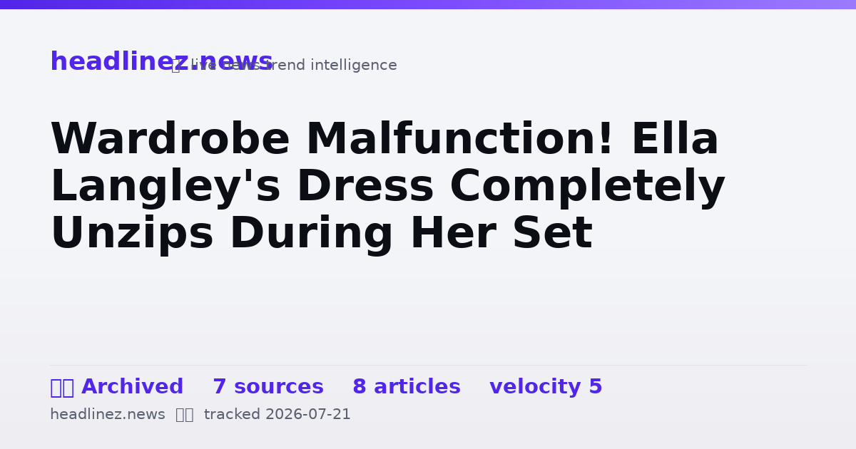 Visual summary for Wardrobe Malfunction! Ella Langley's Dress Completely Unzips During Her Set