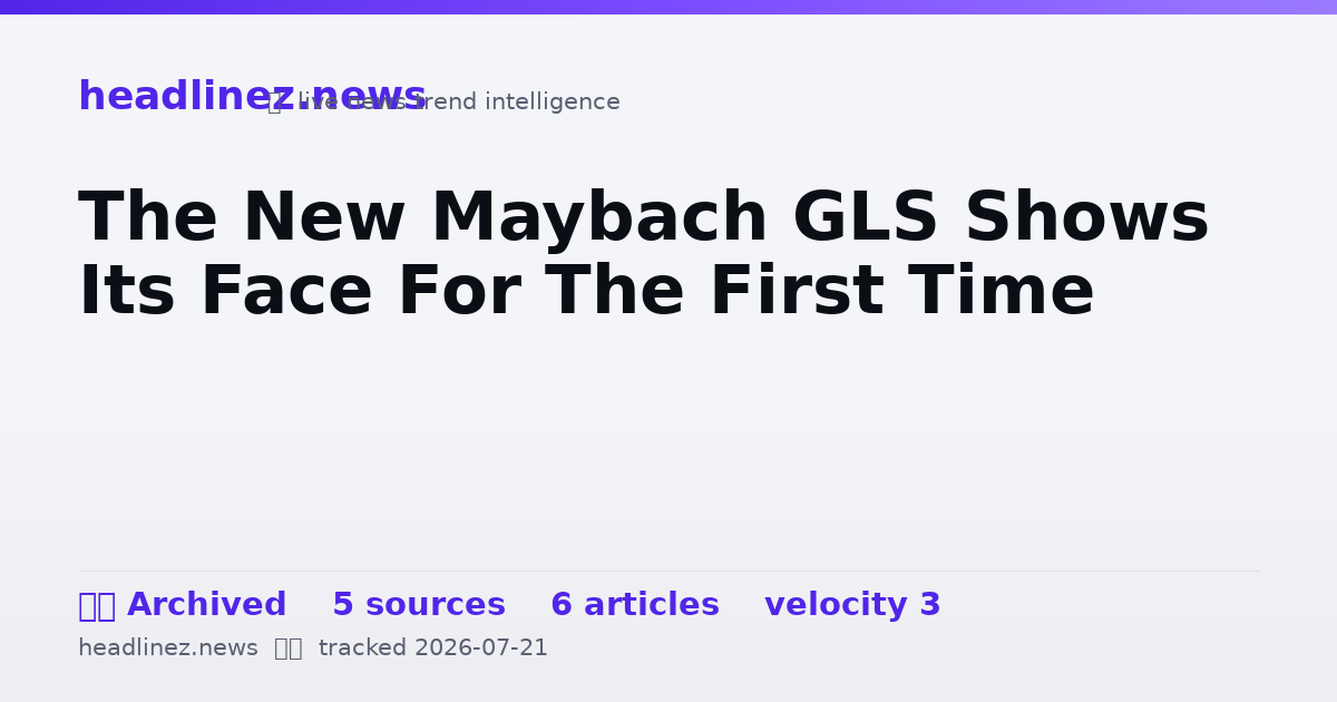 Visual summary for The New Maybach GLS Shows Its Face For The First Time