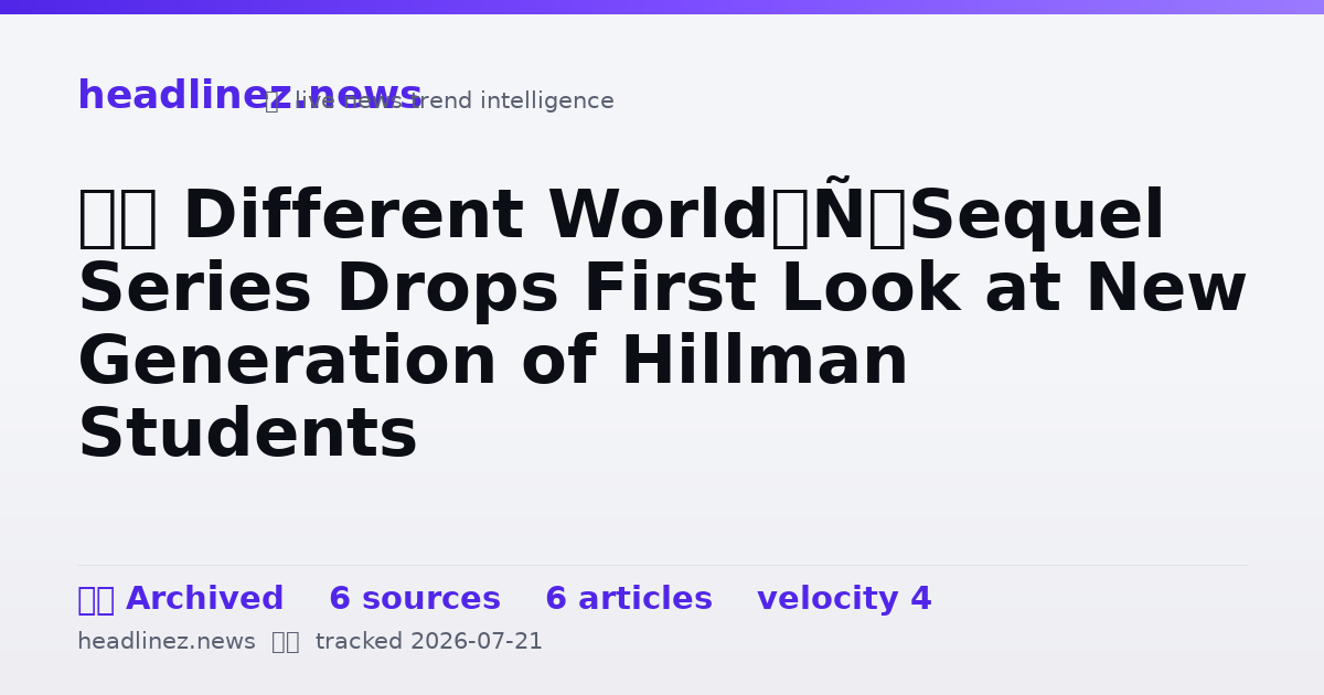 Visual summary for ‘A Different World’ Sequel Series Drops First Look at New Generation of Hillman Students
