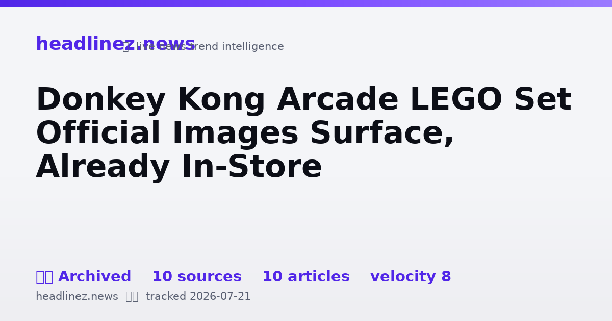 Visual summary for Donkey Kong Arcade LEGO Set Official Images Surface, Already In-Store