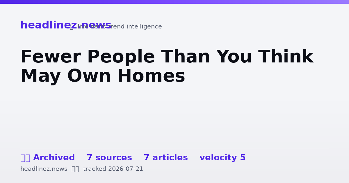 Visual summary for Fewer People Than You Think May Own Homes