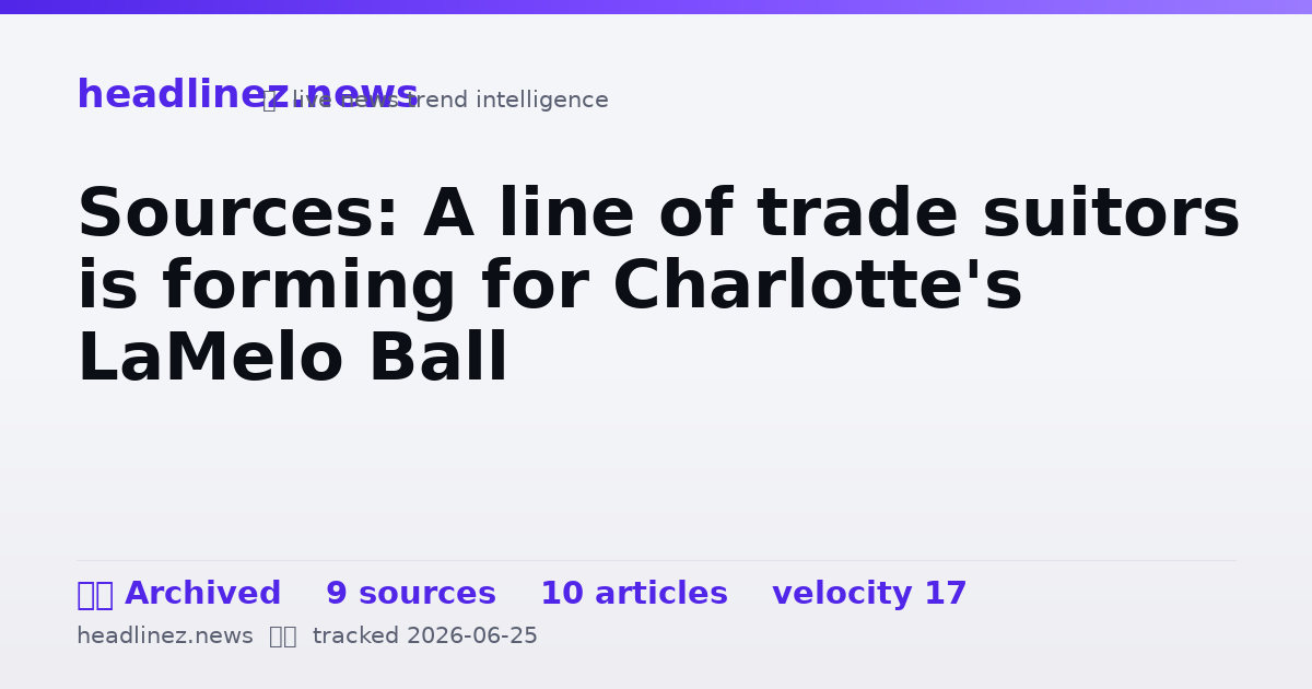 Visual summary for Sources: A line of trade suitors is forming for Charlotte's LaMelo Ball