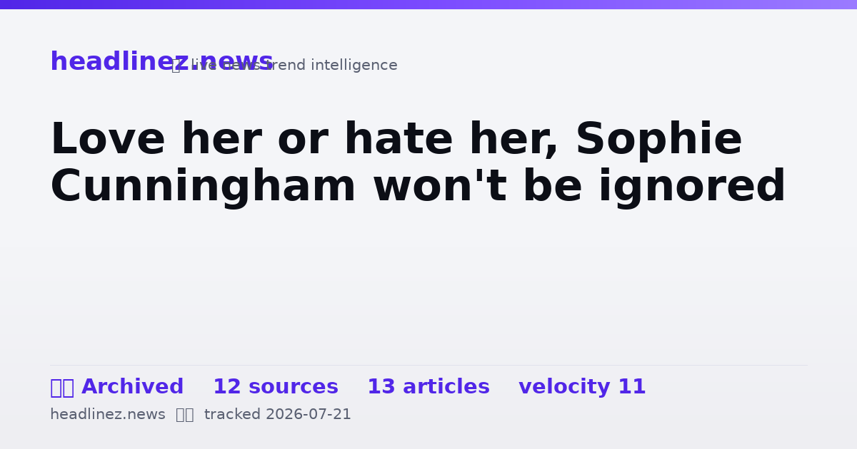Visual summary for Love her or hate her, Sophie Cunningham won't be ignored