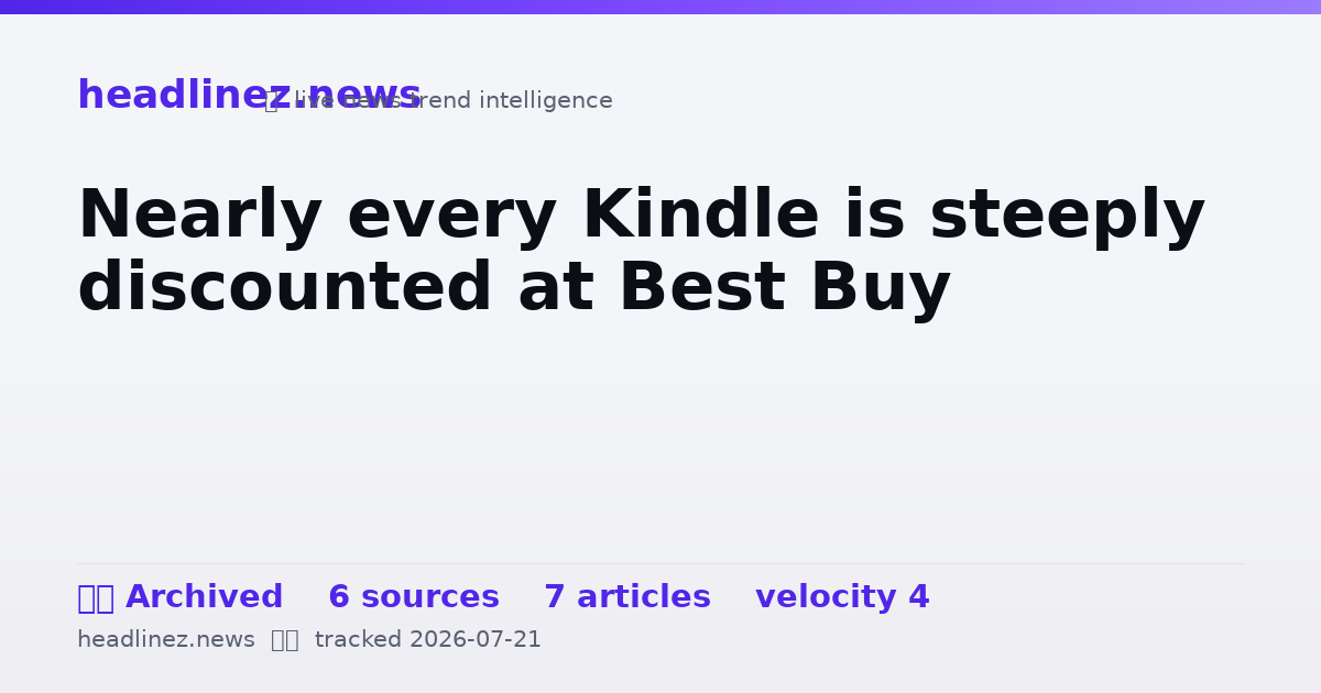Visual summary for Nearly every Kindle is steeply discounted at Best Buy