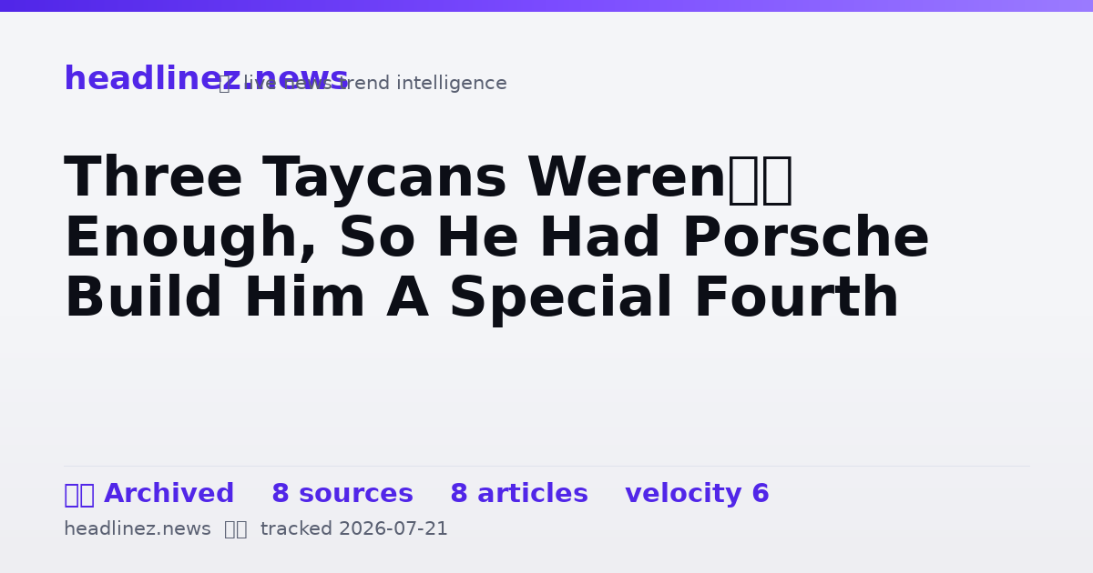 Visual summary for Three Taycans Weren’t Enough, So He Had Porsche Build Him A Special Fourth