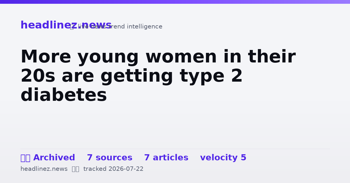 Visual summary for More young women in their 20s are getting type 2 diabetes