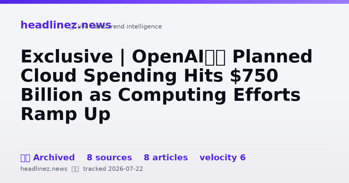 Visual summary for Exclusive | OpenAI’s Planned Cloud Spending Hits $750 Billion as Computing Efforts Ramp Up
