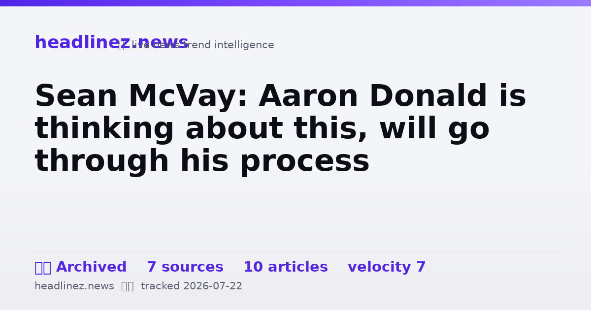 Visual summary for Sean McVay: Aaron Donald is thinking about this, will go through his process