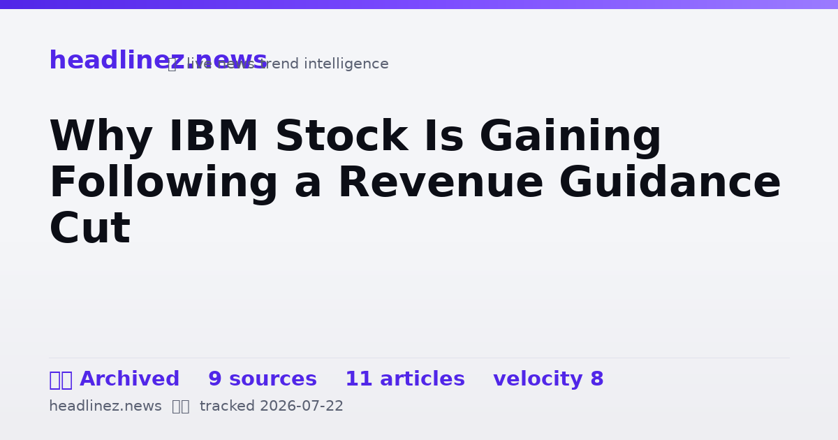 Visual summary for Why IBM Stock Is Gaining Following a Revenue Guidance Cut