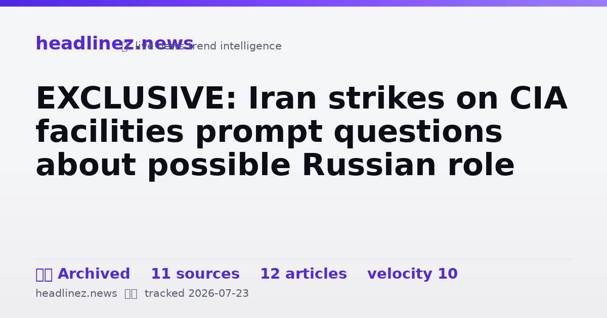 Visual summary for EXCLUSIVE: Iran strikes on CIA facilities prompt questions about possible Russian role