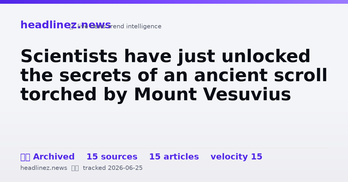 Visual summary for Scientists have just unlocked the secrets of an ancient scroll torched by Mount Vesuvius