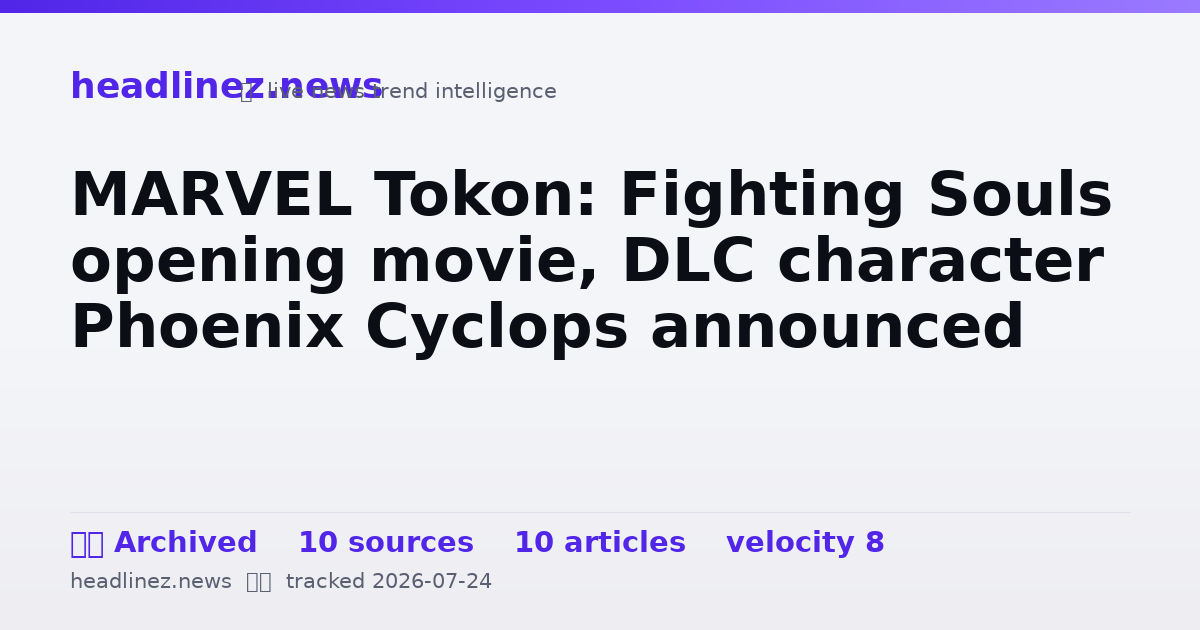 Visual summary for MARVEL Tokon: Fighting Souls opening movie, DLC character Phoenix Cyclops announced