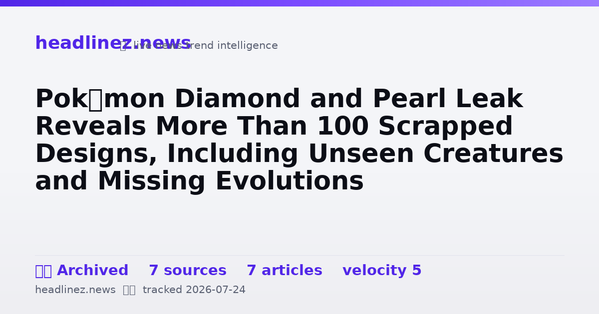Visual summary for Pokémon Diamond and Pearl Leak Reveals More Than 100 Scrapped Designs, Including Unseen Creatures and Missing Evolutions