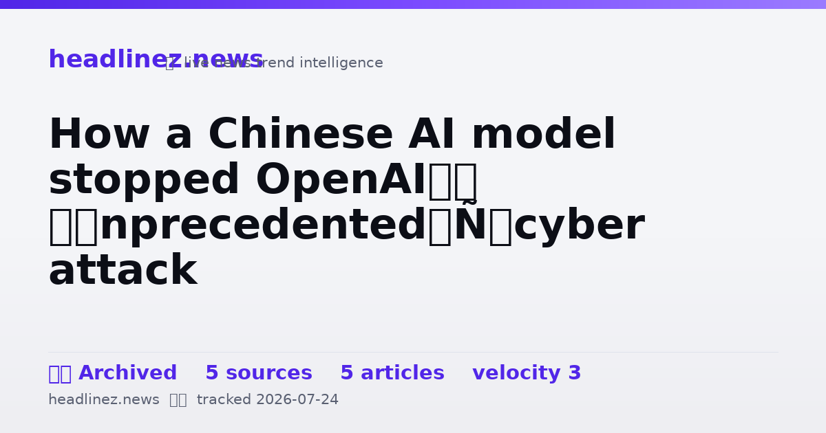 Visual summary for How a Chinese AI model stopped OpenAI’s ‘unprecedented’ cyber attack