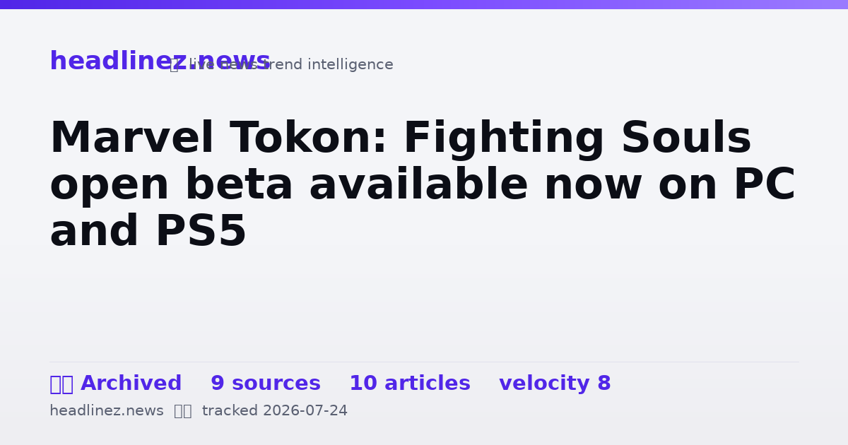 Visual summary for Marvel Tokon: Fighting Souls open beta available now on PC and PS5