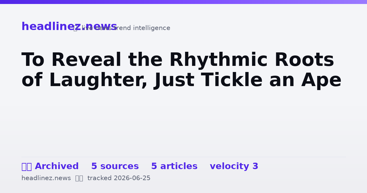 Visual summary for To Reveal the Rhythmic Roots of Laughter, Just Tickle an Ape