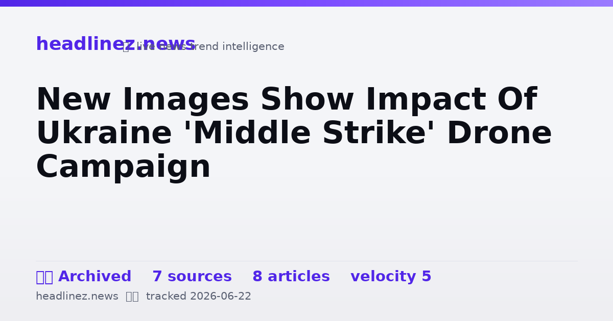 Visual summary for New Images Show Impact Of Ukraine 'Middle Strike' Drone Campaign