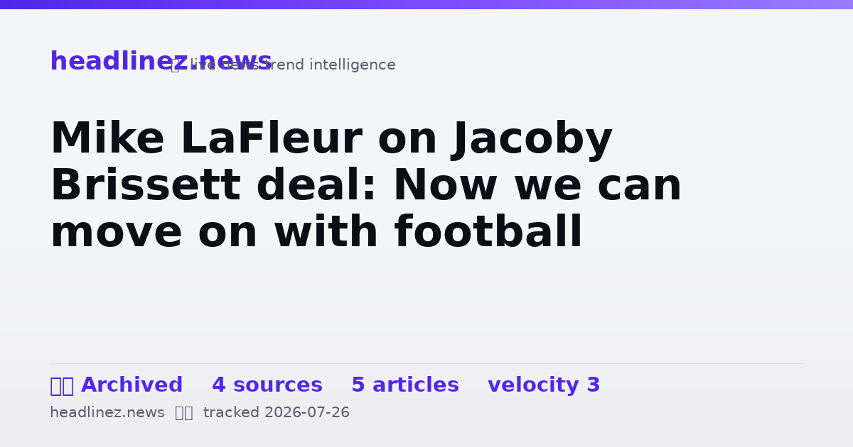 Visual summary for Mike LaFleur on Jacoby Brissett deal: Now we can move on with football