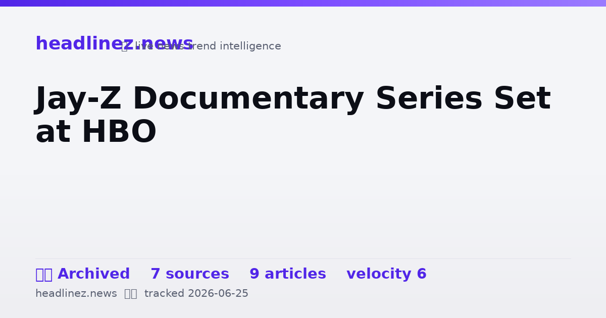 Visual summary for Jay-Z Documentary Series Set at HBO