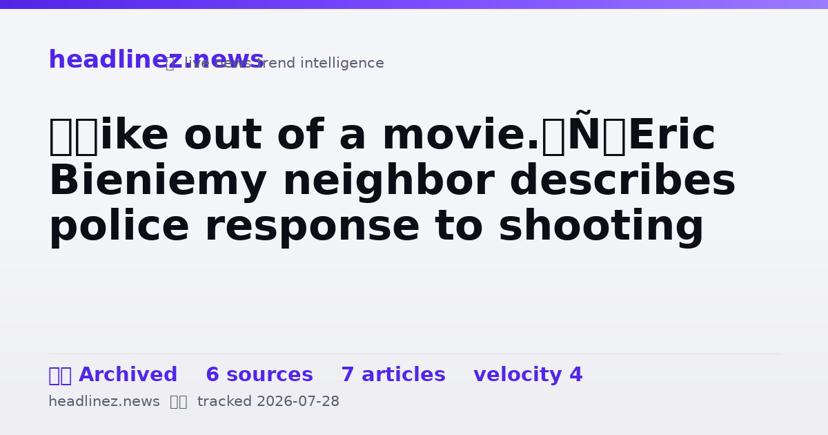 Visual summary for ‘Like out of a movie.’ Eric Bieniemy neighbor describes police response to shooting