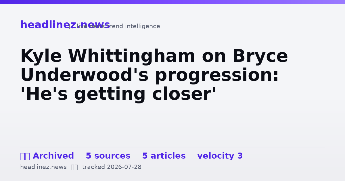 Visual summary for Kyle Whittingham on Bryce Underwood's progression: 'He's getting closer'