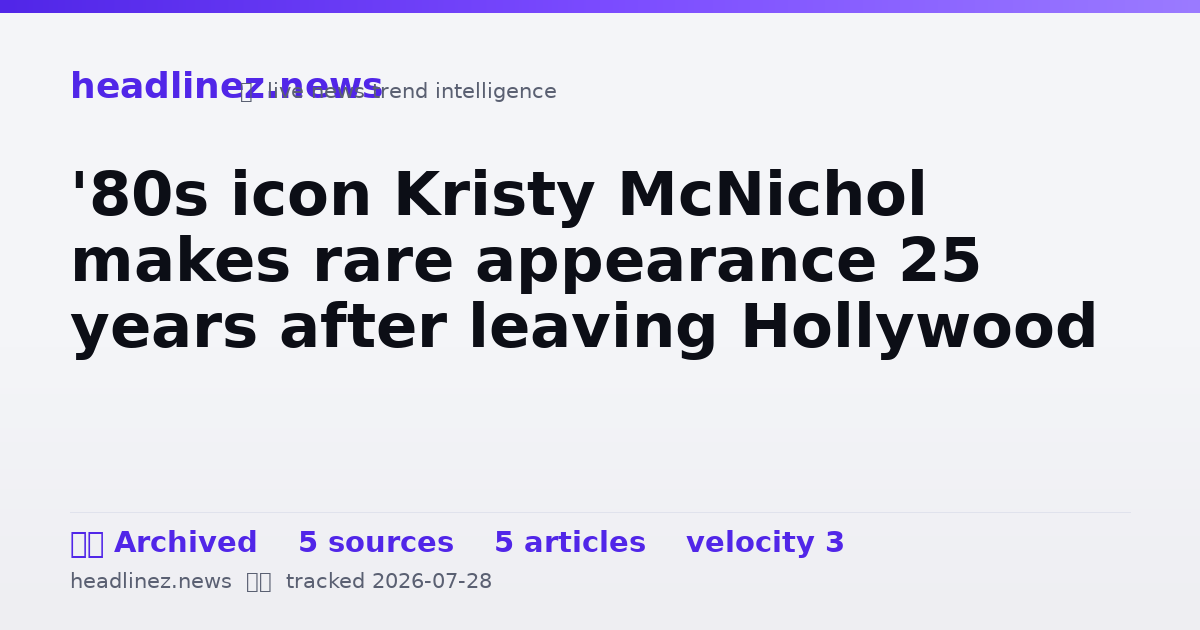 Visual summary for '80s icon Kristy McNichol makes rare appearance 25 years after leaving Hollywood