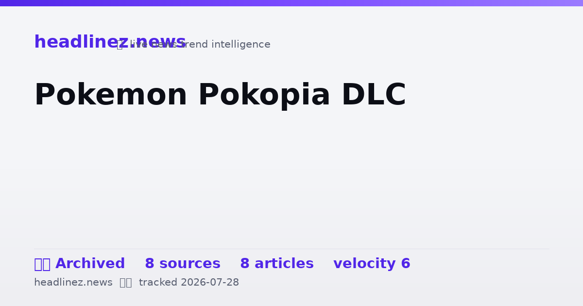 Visual summary for Pokemon Pokopia DLC