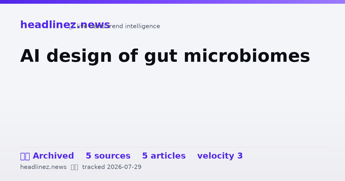 Visual summary for AI design of gut microbiomes