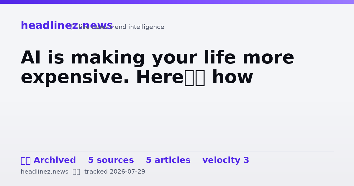 Visual summary for AI is making your life more expensive. Here’s how