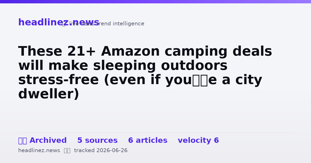 Visual summary for These 21+ Amazon camping deals will make sleeping outdoors stress-free (even if you’re a city dweller)