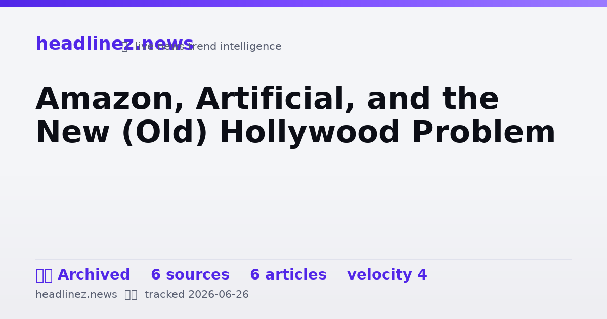Visual summary for Amazon, Artificial, and the New (Old) Hollywood Problem