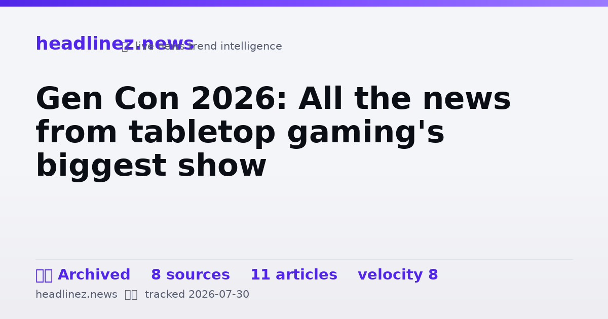 Visual summary for Gen Con 2026: All the news from tabletop gaming's biggest show