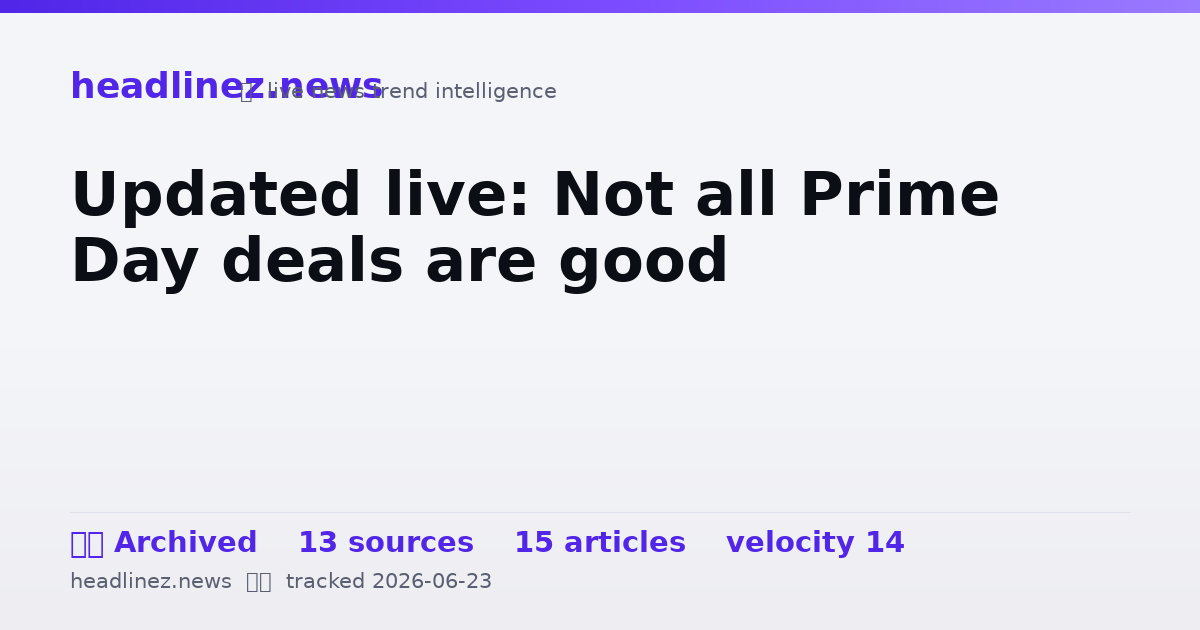 Visual summary for Updated live: Not all Prime Day deals are good